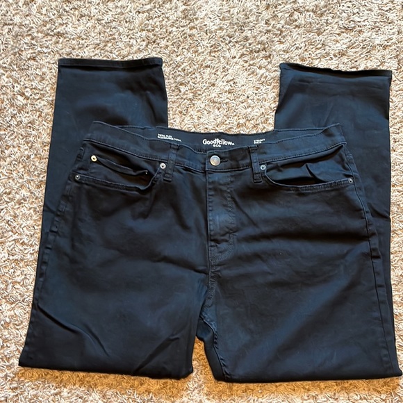 Goodfellow Mens Jeans Black Denim Pants Total Flex Straight Size 40Wx30L - Picture 3 of 7